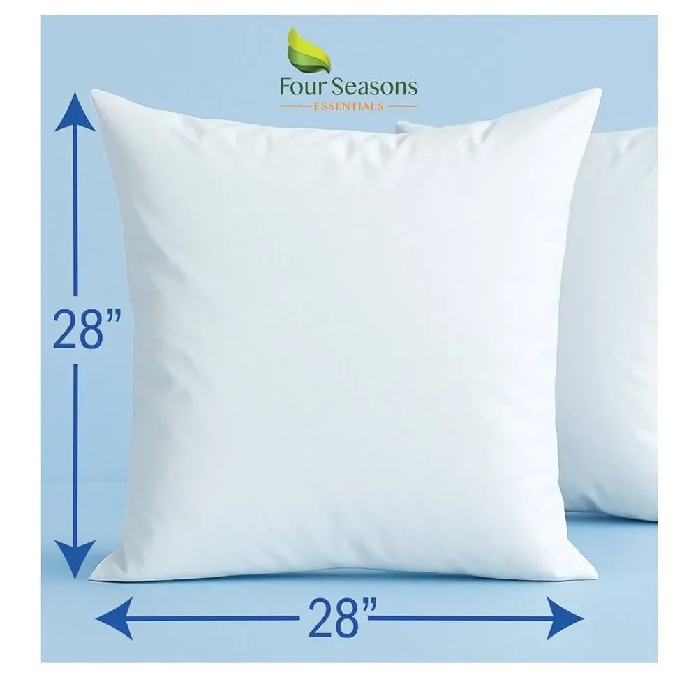 Pillow Protectors (Set of 2) - European Square‎ 28x28 Waterproof Hypoallergenic